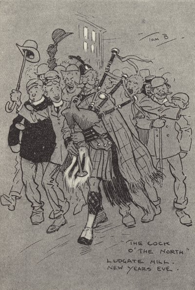 Il gallo del Nord, Ludgate Hill, vigilia di Capodanno da Tom Browne