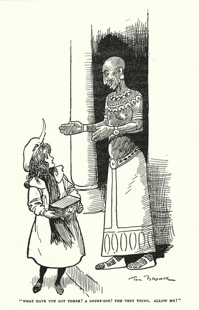 "Cosa hai lì? Una tabacchiera! Proprio quello che ci vuole, Permettimi!" (litografia) da Tom Browne