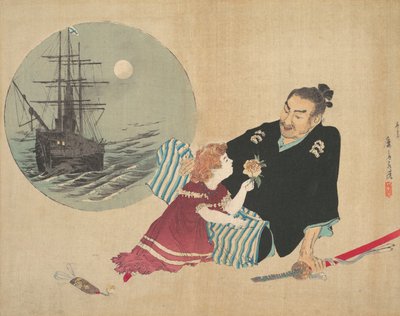 Nave Nera, Kurofune, illustrazione dal Bugei Kurabu Literary Club da Tomioka Eisen