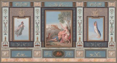 Decorazioni murali elaborate con Venere e Adone da Tommaso Bigatti