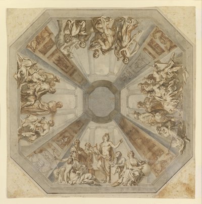 Studio per Il Trionfo di Apollo per il Soffitto della Sala delle Muse, Museo Pio-Clementino, Vaticano da Tommaso Conca