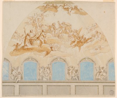 Progetto per un affresco nella cupola della cattedrale di Città di Castello da Tommaso Maria Conca