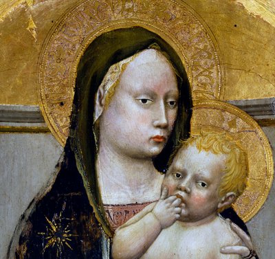 Madonna con Bambino, dettaglio dal Trittico di San Giovenale da Tommaso Masaccio