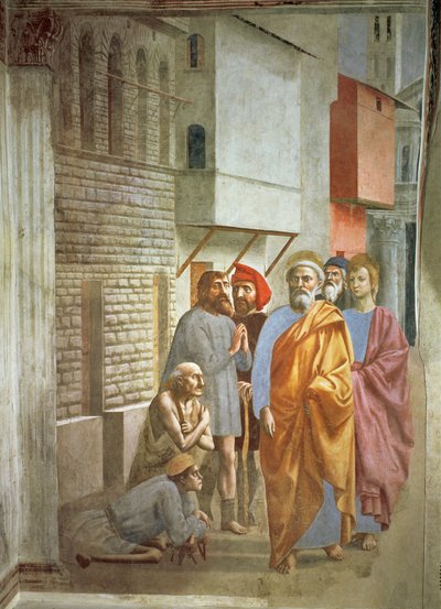 San Pietro guarisce con la sua ombra, c.1427 da Tommaso Masaccio