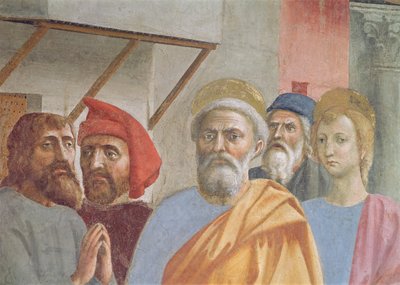 San Pietro guarisce con la sua ombra (dettaglio di San Pietro) da Tommaso Masaccio