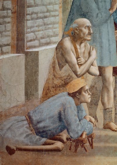 San Pietro guarisce con la sua ombra (dettaglio dello storpio) da Tommaso Masaccio