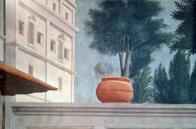 La resurrezione del figlio di Teofilo, re di Antiochia (dettaglio della vista oltre il muro del cortile) da Tommaso Masaccio
