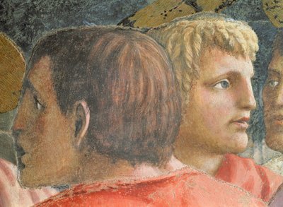 Il pagamento del tributo (dettaglio del pubblicano e di un apostolo) da Tommaso Masaccio