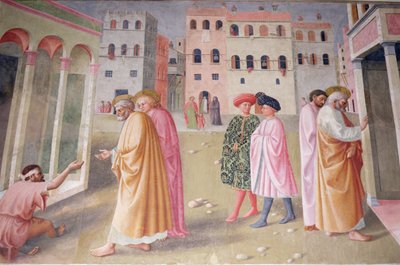 Guarigione dello storpio e resurrezione di Tabita da Tommaso Masolino da Panicale