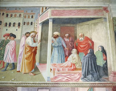 La Resurrezione di Tabita (dettaglio) da Tommaso Masolino da Panicale