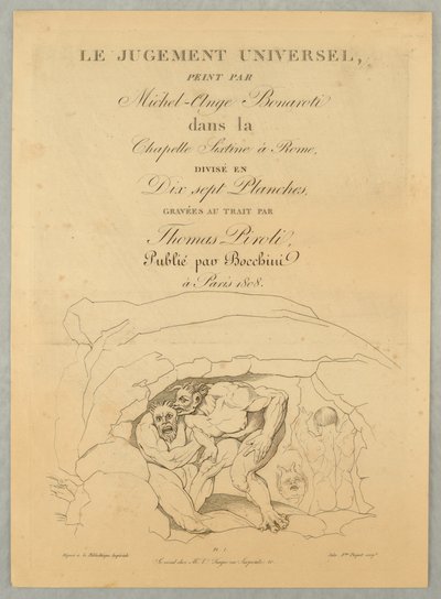 Pagina di Copertina, Le Jugement Universel da Tommaso Piroli