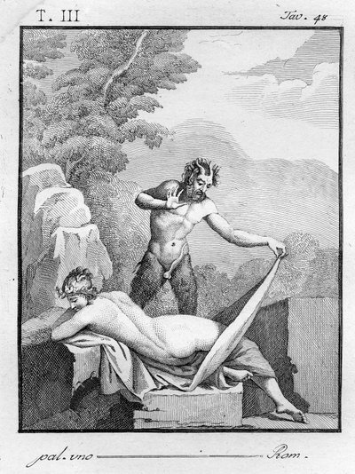 Satiro spoglia una ninfa, 1804 da Tommaso Piroli