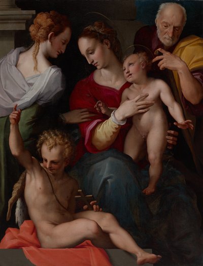 Sacra Famiglia con il Matrimonio Mistico di Santa Caterina da Tommaso d’Antonio Manzuoli, called Maso da San Friano