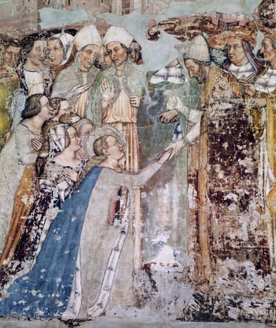 Arrivo di Santa Orsola a Roma (dettaglio dal ciclo Storie di Santa Orsola) da Tommaso da Modena
