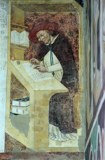 Ugo di Provenza alla sua scrivania, dal ciclo di "Quaranta illustri membri dell
