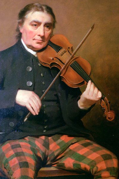 Ritratto di Niel Gow, Blair Castle, Blair Atholl, Perthshire, Scozia da Tony Evans