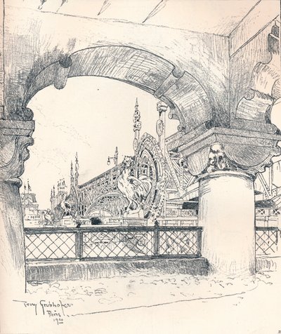Colonnato vicino al Pont des Invalides, c1900 da Tony Grubhofer