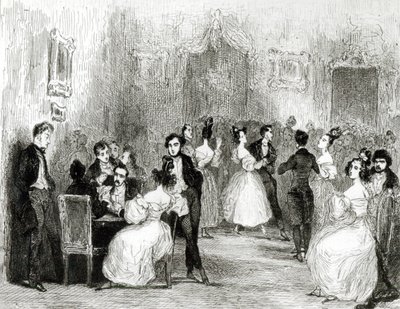 Una serata a casa di Charles Nodier (1780-1844) 1831 da Tony Johannot