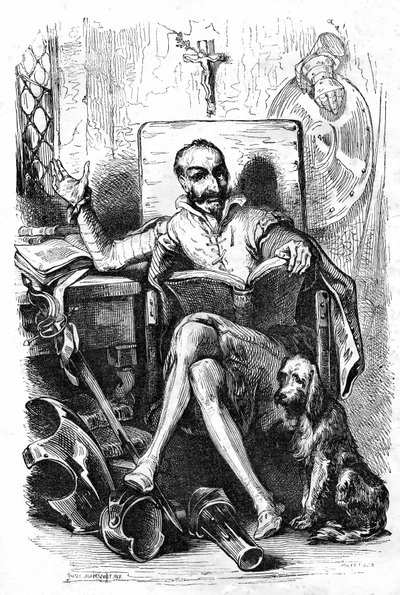 Cervantes come Don Chisciotte da Tony Johannot