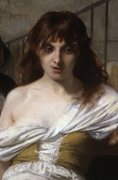 Una donna pazza. (dettaglio) da Tony Robert Fleury