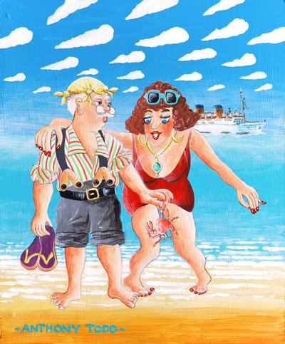 "Non portare quel granchio vicino a me!" urla Brenda scappando dalla spiaggia da Tony Todd