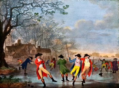 Divertimento invernale: una vista in Hyde Park dalla casa con fossato, fine XVIII secolo, c1920 da Tookey