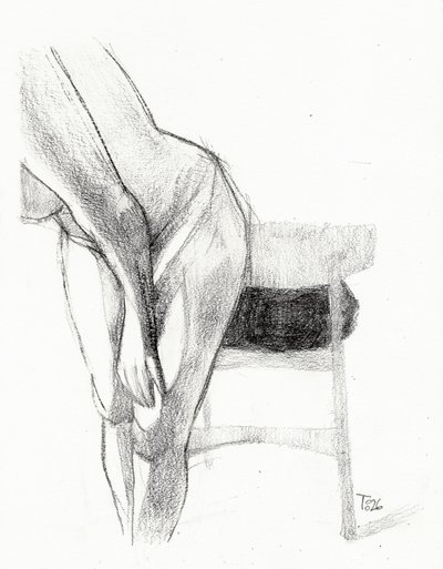 Figura nuda piegata da Tore Bahnson