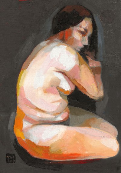 Donna nuda in meditazione da Tore Bahnson