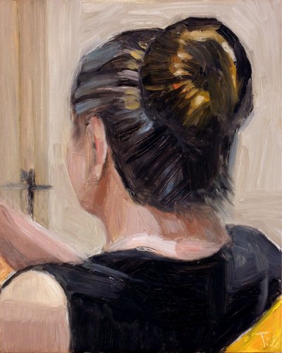 Donna pensierosa di spalle da Tore Bahnson