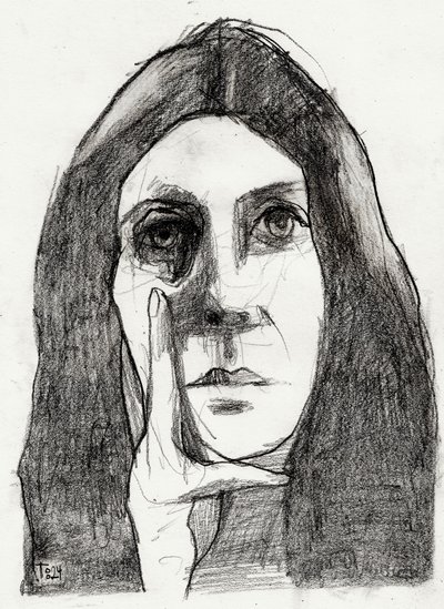 Ritratto di una donna pensierosa da Tore Bahnson