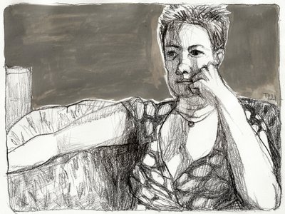 Ritratto di una donna pensierosa da Tore Bahnson