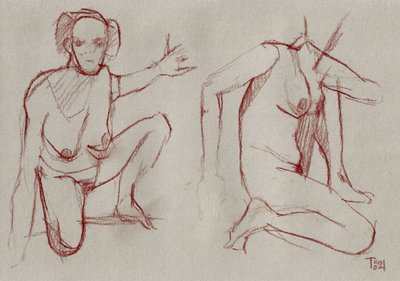 Schizzi di "Red Nude" da Tore Bahnson