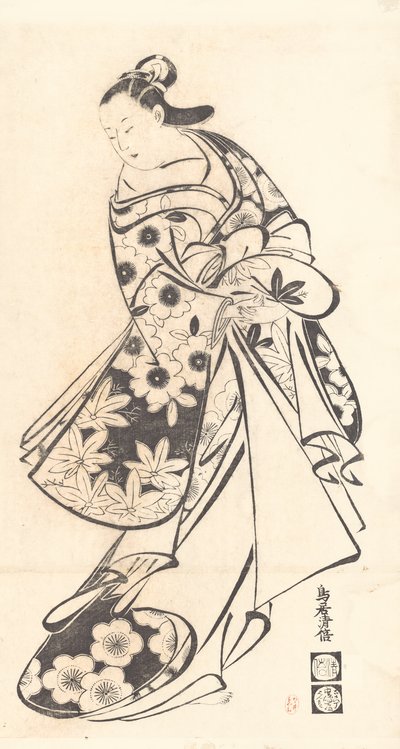 Cortigiana, ca. 1712 da Torii Kiyomasu I