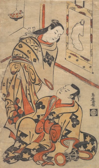 Attori kabuki Nakamura Gentaro e Ikushima Shingoro da Torii Kiyomasu I