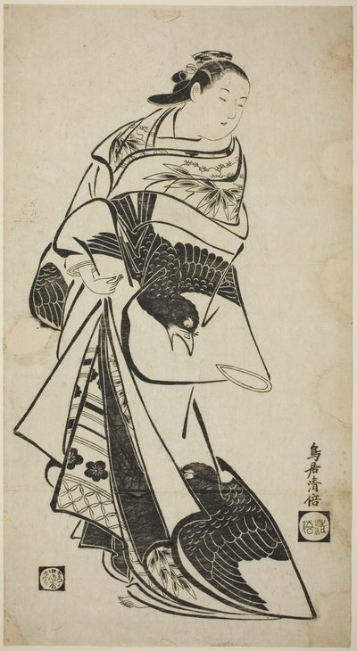 Figura di donna in piedi da Torii Kiyomasu I