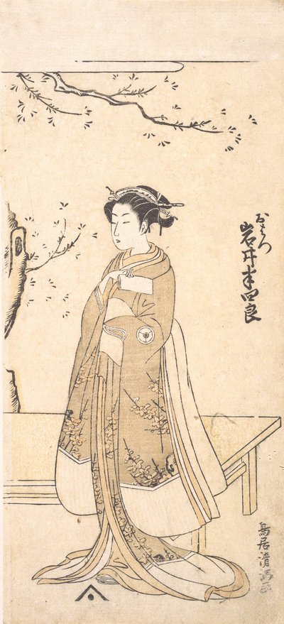 Il quarto Imai Hanshiro nel ruolo di O Hatsu in Sakaicho Soga Nendaiki, 2° mese, 1771 da Torii Kiyomitsu