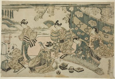 Un picnic sotto i ciliegi da Torii Kiyomitsu I