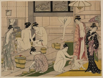Bagno pubblico, c.1785 da Torii Kiyonaga