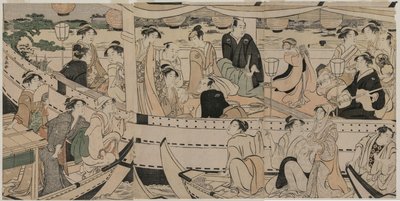 Festa in barca sul fiume Sumida da Torii Kiyonaga