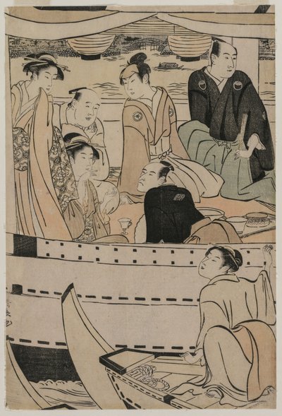 Festa in barca sul fiume Sumida da Torii Kiyonaga