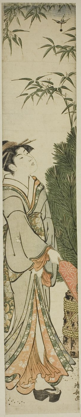 Geisha che gioca a battledore e shuttlecock da Torii Kiyonaga