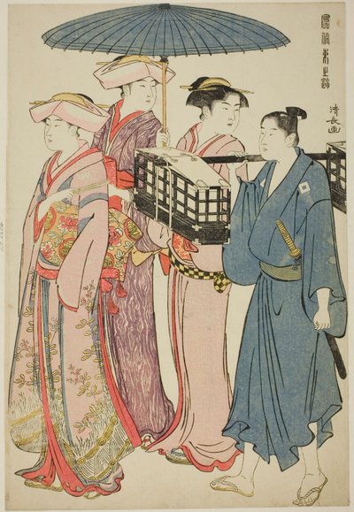 Andare a un picnic, dalla serie "Un Broccato di Modi Orientali" da Torii Kiyonaga