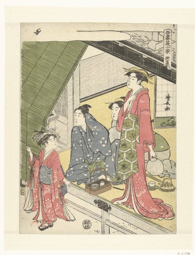 Il Nuovo Yoshiwara Dieci scene estive nella capitale orientale (titolo della serie) da Torii Kiyonaga