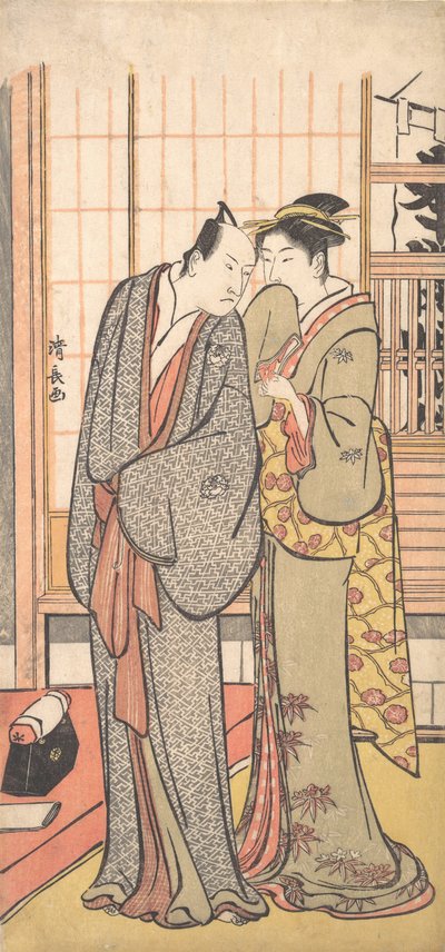 Ichikawa Yaozo III con una Signora da Torii Kiyonaga