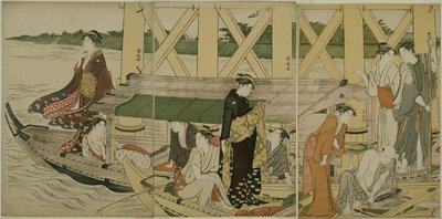 Barche da piacere sotto il ponte Azuma da Torii Kiyonaga