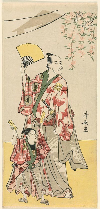 Gli attori Ichikawa Danjuro V e Ichikawa Ebizo IV, da un pentittico di undici attori che celebrano il festival del santuario dei fratelli Soga da Torii Kiyonaga