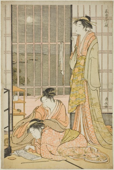 Il nono mese, dalla serie "Dodici mesi nel sud (Minami juni ko)" da Torii Kiyonaga
