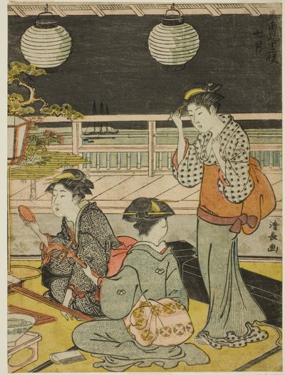 Il settimo mese (Shichigatsu), dalla serie "Dodici mesi nel sud (Minami juni ko)" da Torii Kiyonaga