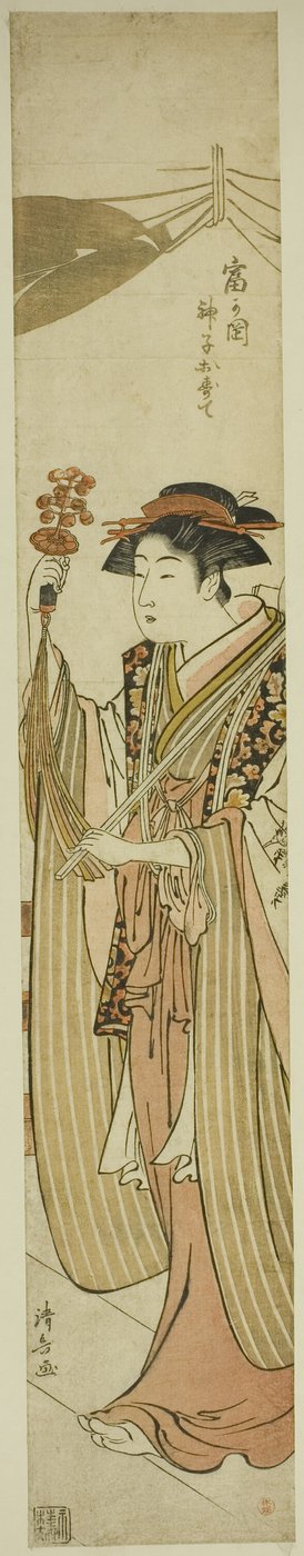 La sacerdotessa Osute del Santuario di Tomigaoka (Tomigaoka miko Osute) da Torii Kiyonaga