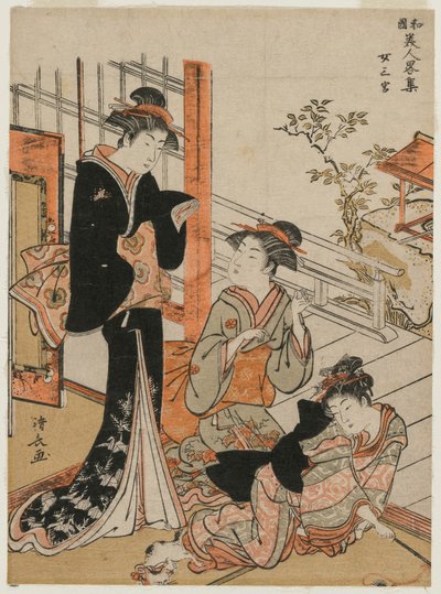 Tre donne dalla serie Una breve collezione di bellezze giapponesi, 1781 da Torii Kiyonaga